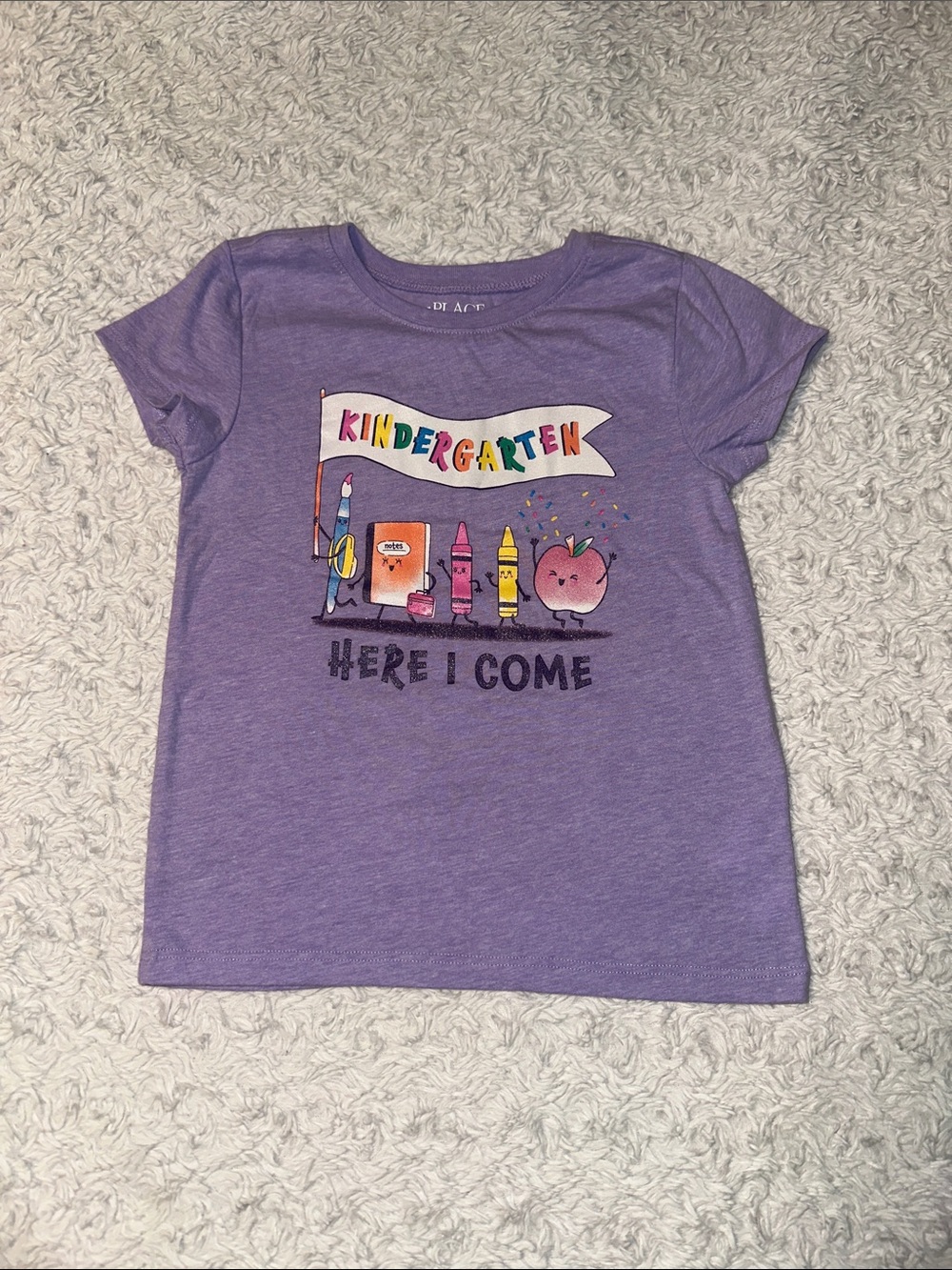 The Children's Place Purple 'Kindergarten Here I Come' Graphic Tee